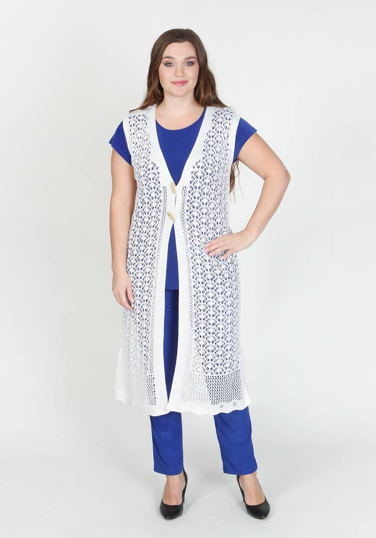 Кардиган ажурный Каталина шир.  750, рис. 7