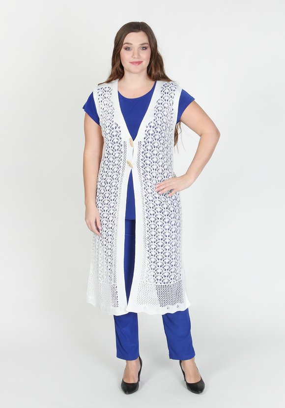 Кардиган ажурный Каталина шир.  580, рис. 7