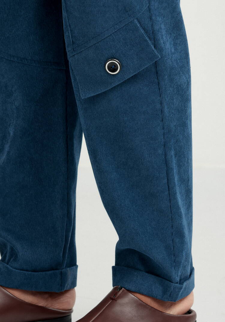 Брюки бананы вельветовые на резинке шир.  750, рис. 5