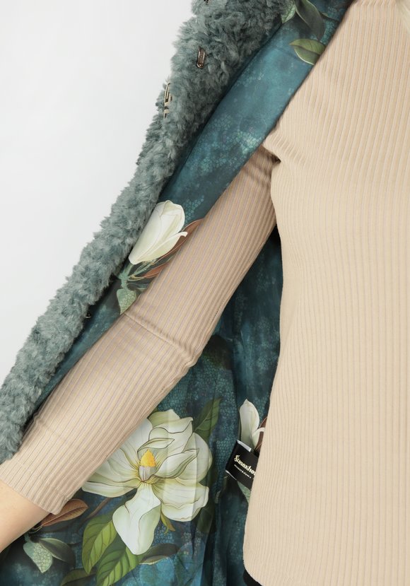 Пальто из шерсти мериноса с капюшоном шир.  580, рис. 23