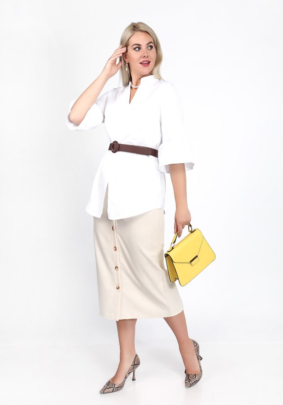 Блуза с расклешенным рукавом А-силуэта шир.  580, рис. 3