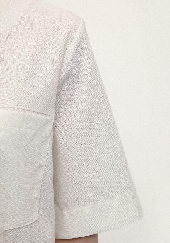 Блуза из льна на кулиске шир.  580, рис. 6