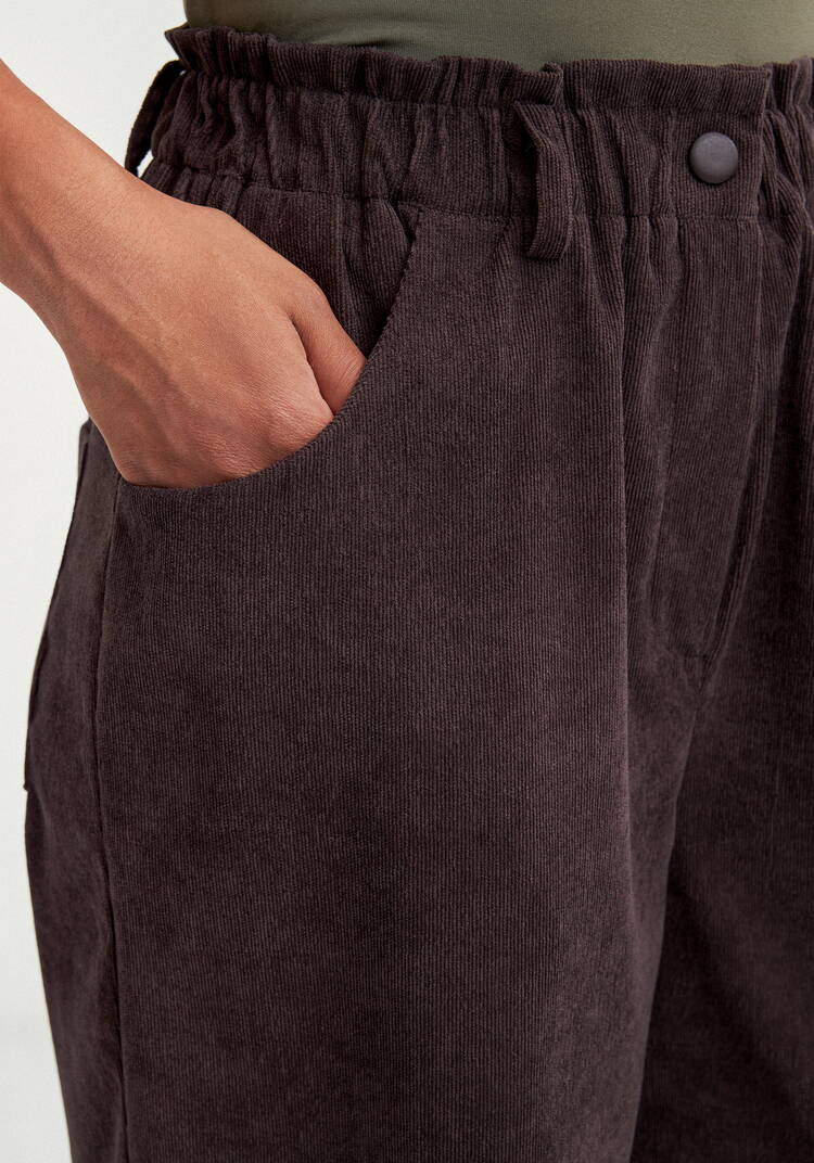 Брюки вельветовые широкие на резинке шир.  750, рис. 5