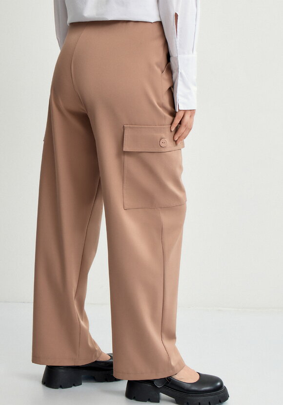 Брюки с боковыми карманами свободного кроя шир.  580, рис. 3