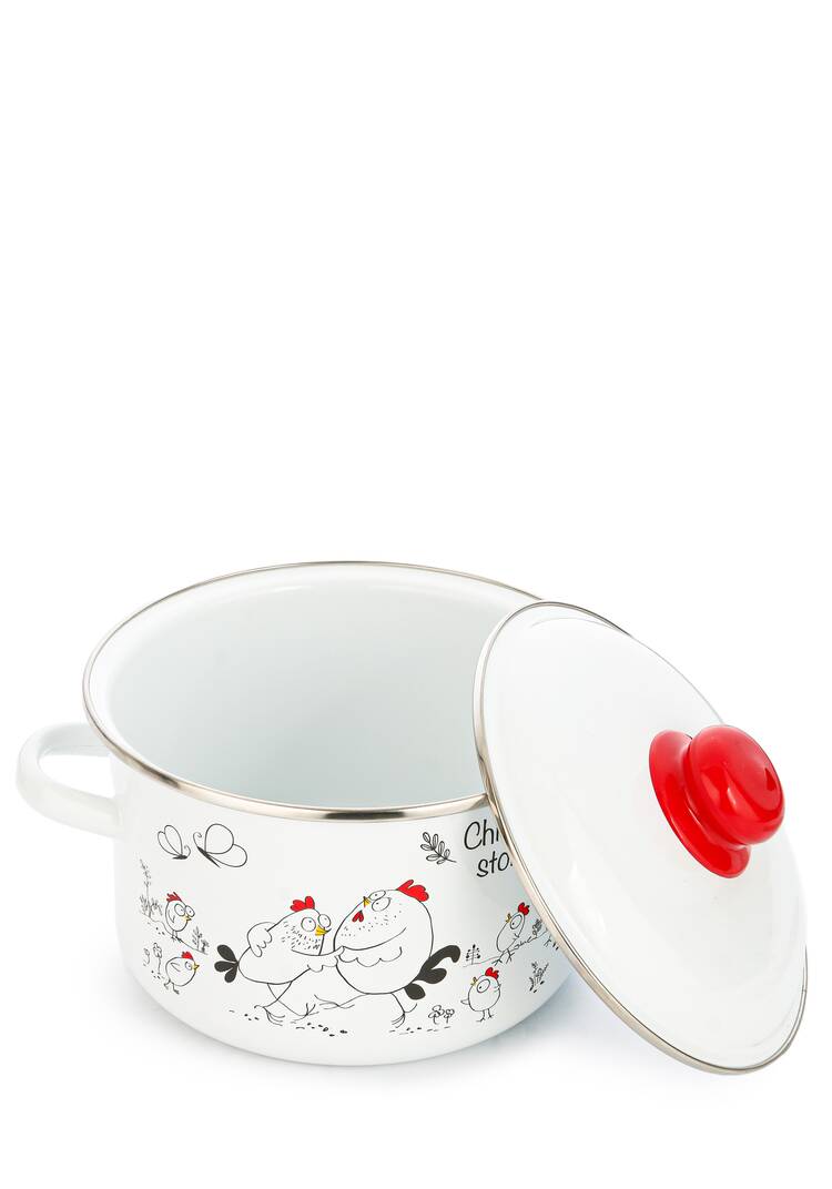 Кастрюля эмалированная Куриные истории шир.  750, рис. 6