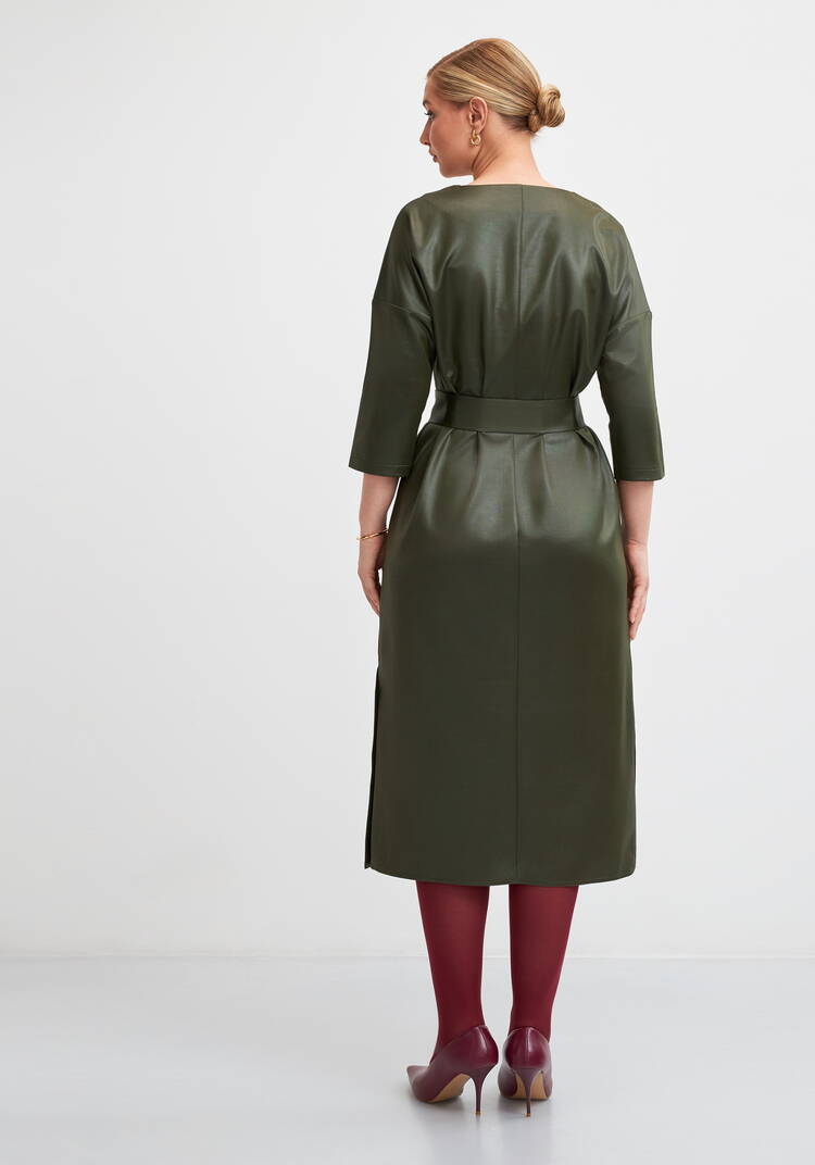 Платье с разрезами из трикотажа под кожу шир.  750, рис. 3