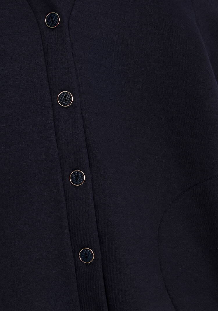 Кардиган на пуговицах утепленный шир.  750, рис. 6