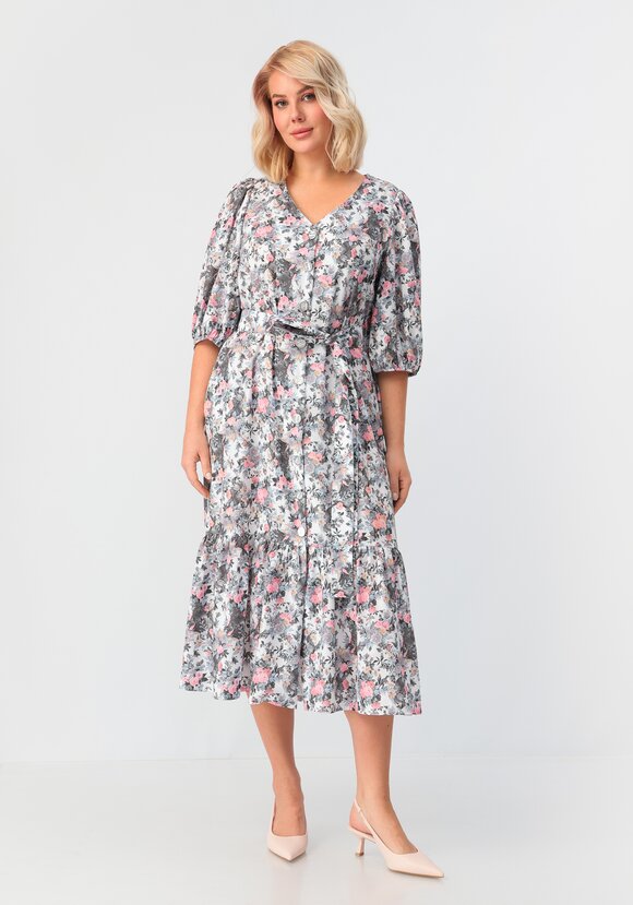 Платье с объемным рукавом свободного кроя шир.  580, рис. 13