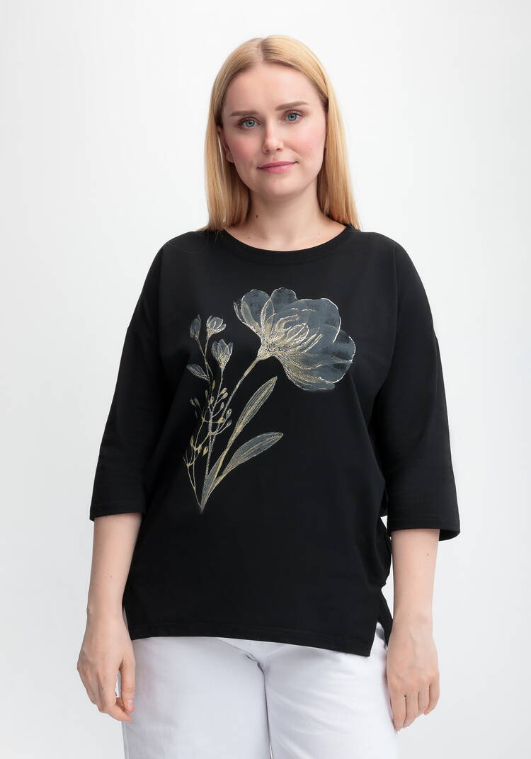 Блуза с принтом цветка и рукавом 3/4 шир.  750, рис. 10