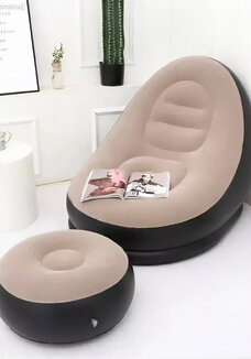 Надувное кресло с пуфиком