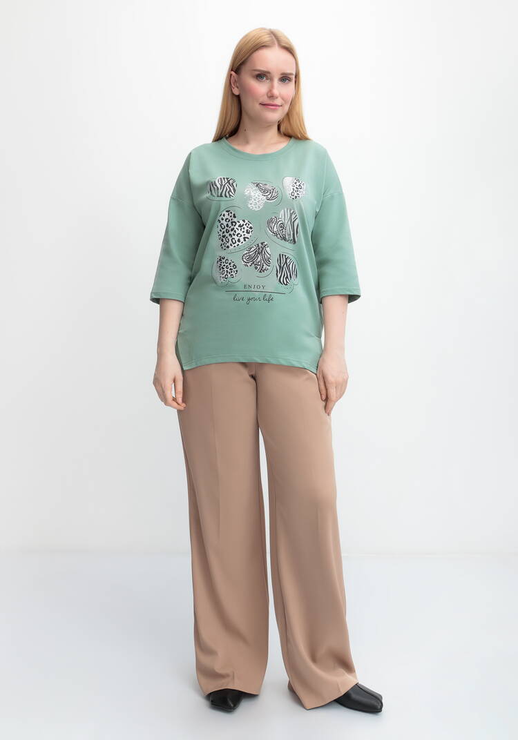 Блуза с принтом Сердца шир.  750, рис. 32