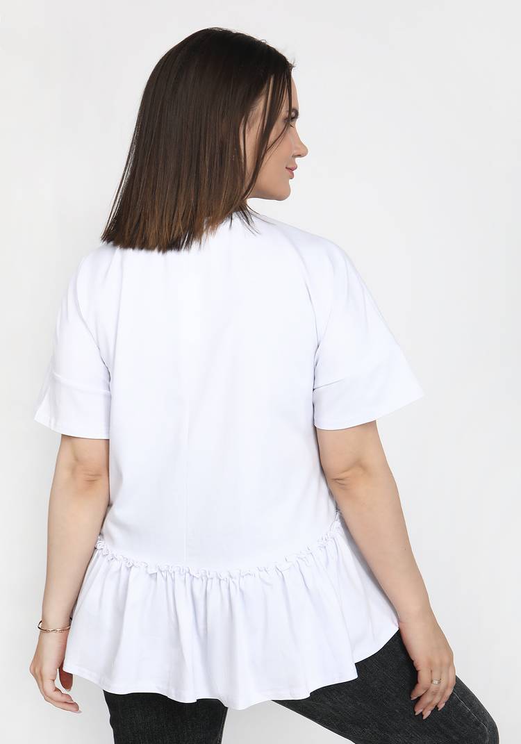 Блуза с рюшей по низу шир.  750, рис. 6