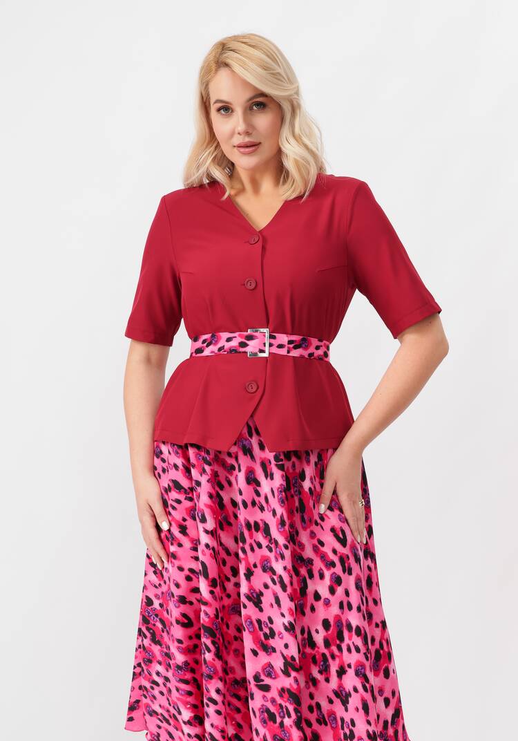 Комплект блуза и юбка с поясом шир.  750, рис. 11