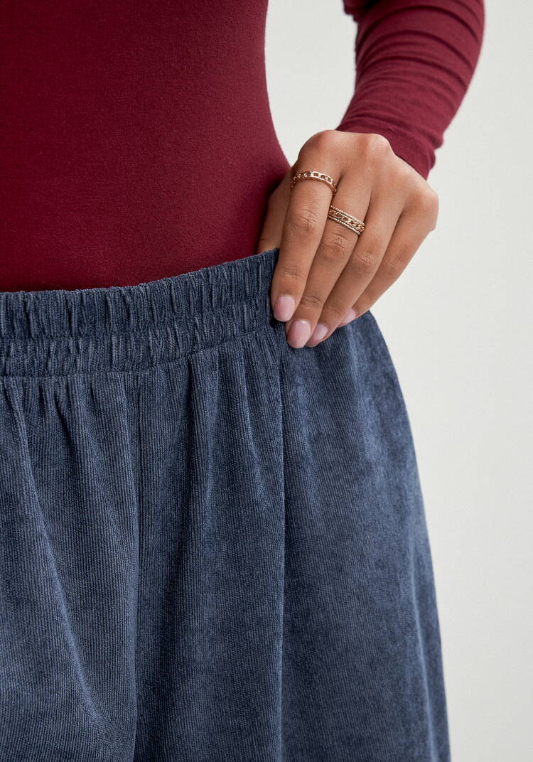 Юбка-брюки из микровельвета шир.  750, рис. 23