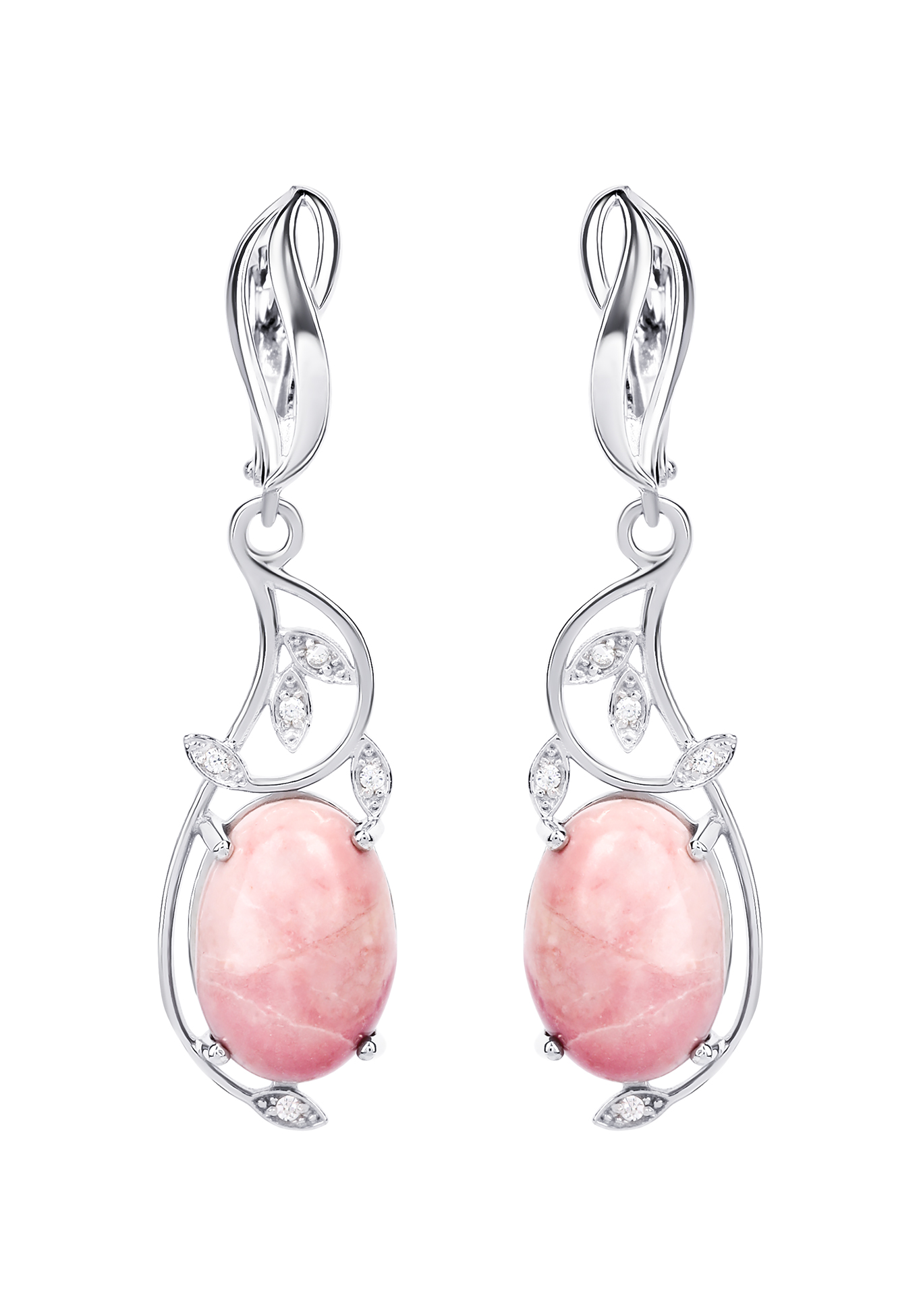 

Серьги серебряные "Жанна", Коричневый