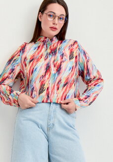 Блуза базовая с планкой на груди