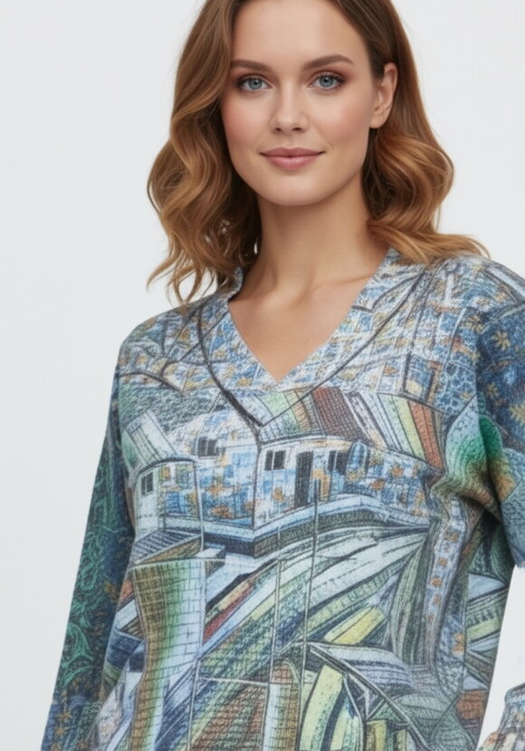 Джемпер с принтом Евдокия шир.  580, рис. 12