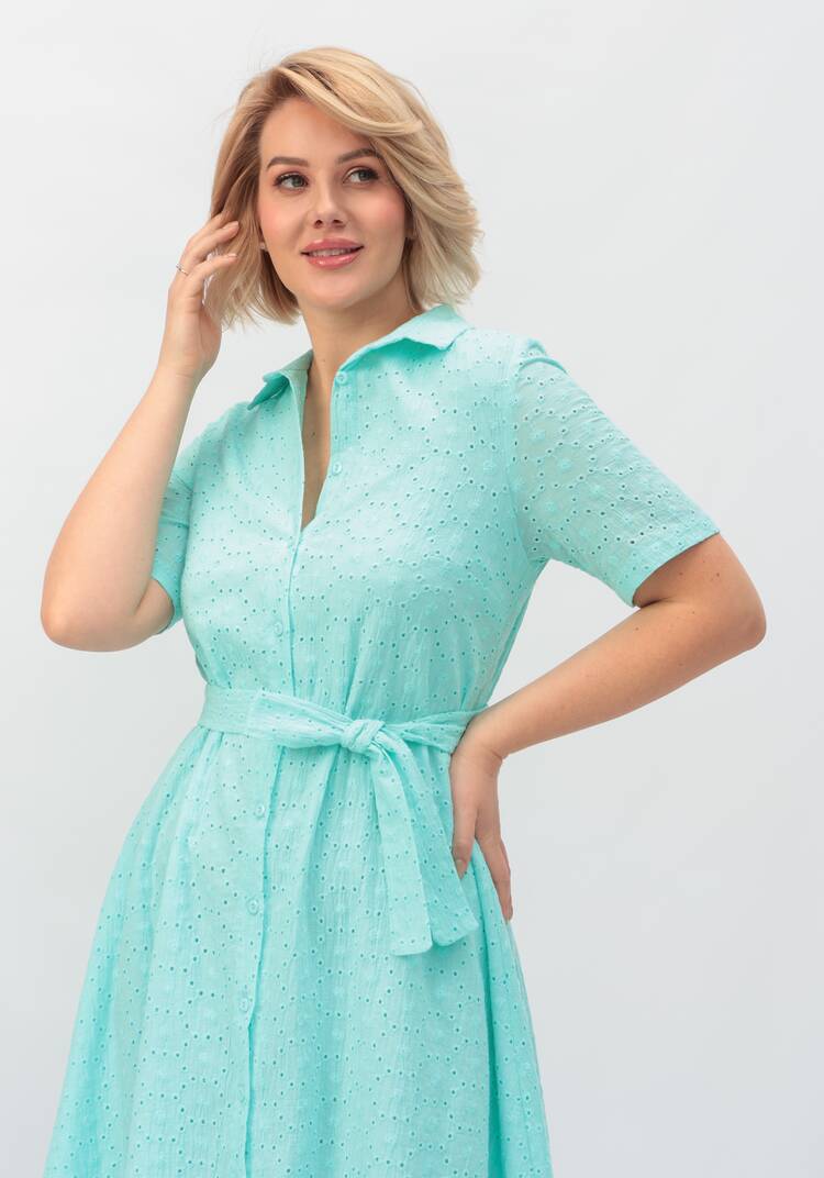 Платье из хлопка с поясом шир.  750, рис. 32