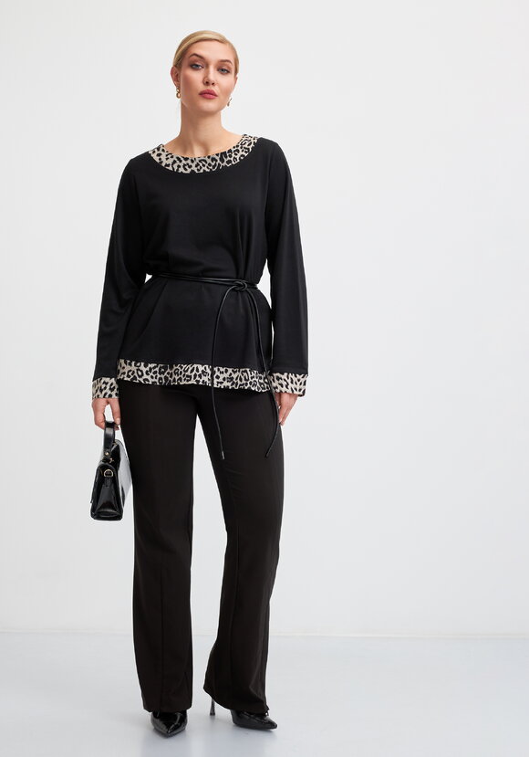 Блуза трикотажная с вставкой шир.  580, рис. 2