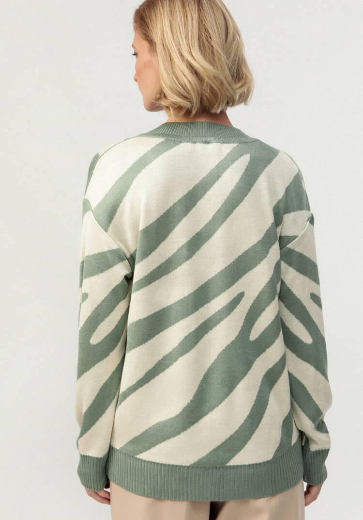 Джемпер с принтом зебра шир.  750, рис. 19