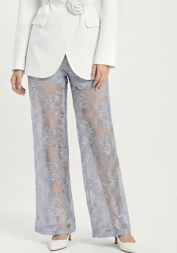 Брюки широкие из кружевной ткани шир.  580, рис. 2