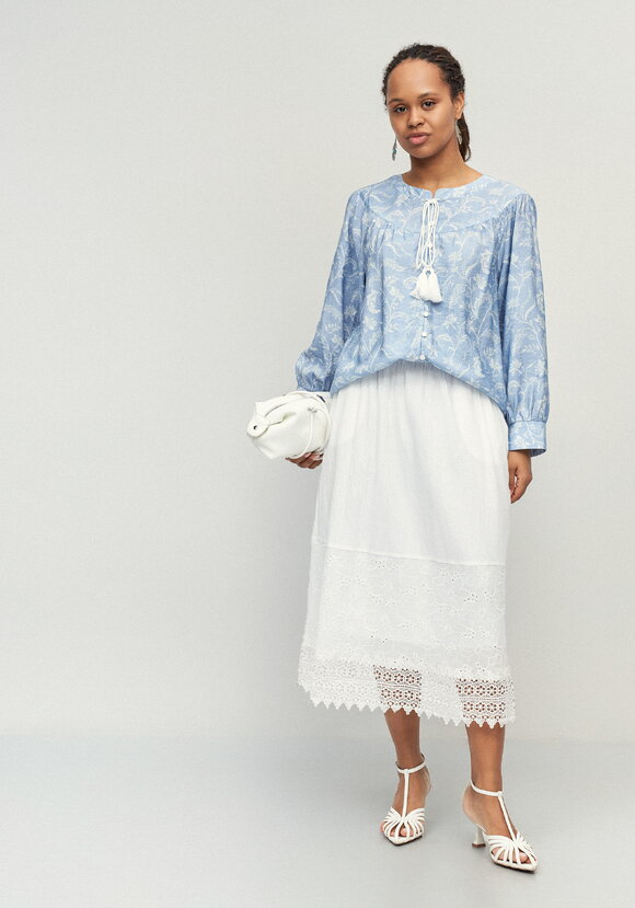 Блуза с цветочным принтом Эмилия шир.  580, рис. 8