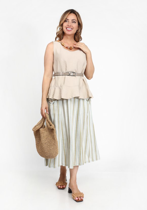 Топ-блуза с воланом по низу шир.  580, рис. 11