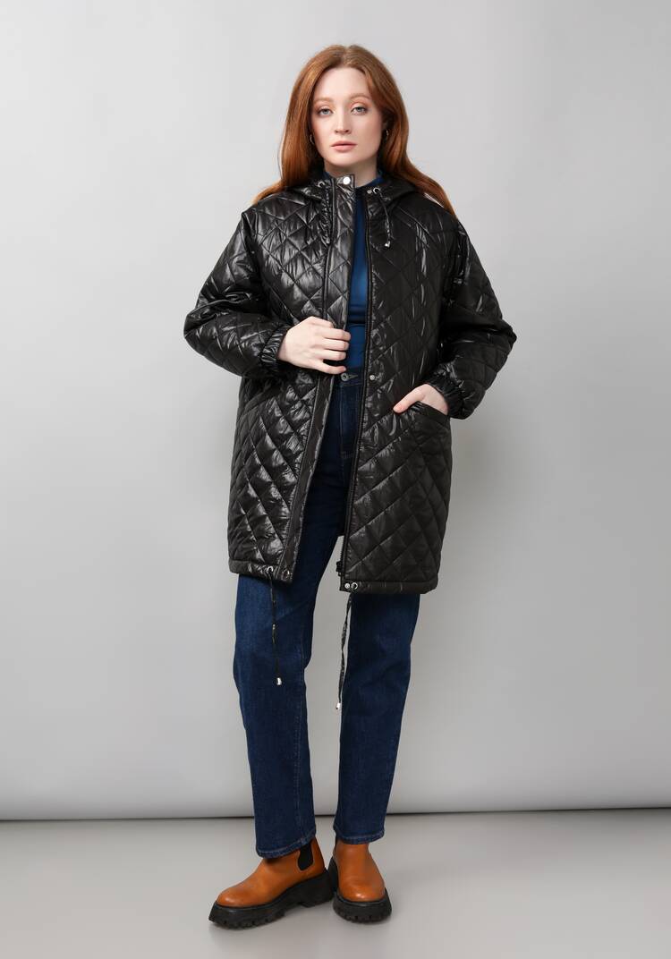 Куртка женская оверсайз с капюшоном шир.  750, рис. 10