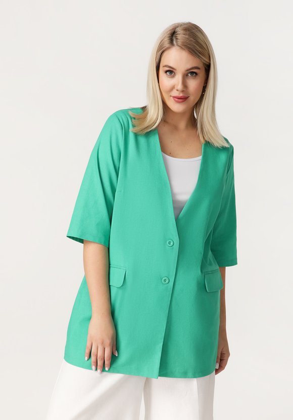 Жакет с карманами свободного кроя шир.  580, рис. 18