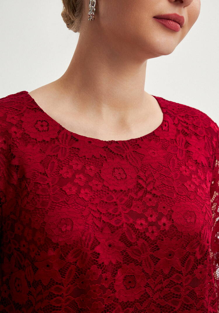 Платье из гипюра с отрезной кокеткой шир.  750, рис. 5