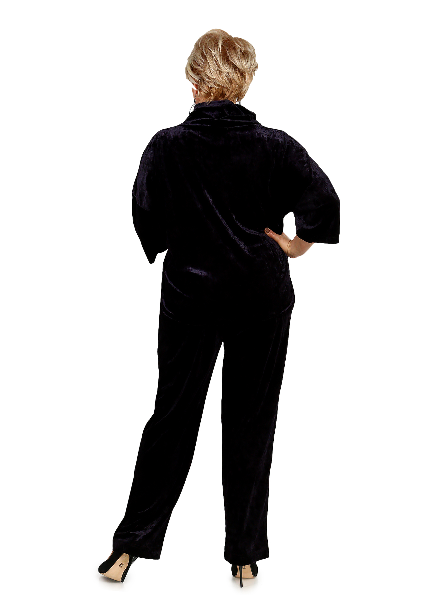 Костюм: брюки и джемпер с воротом Синель, размер 46, цвет чернильный - фото 3