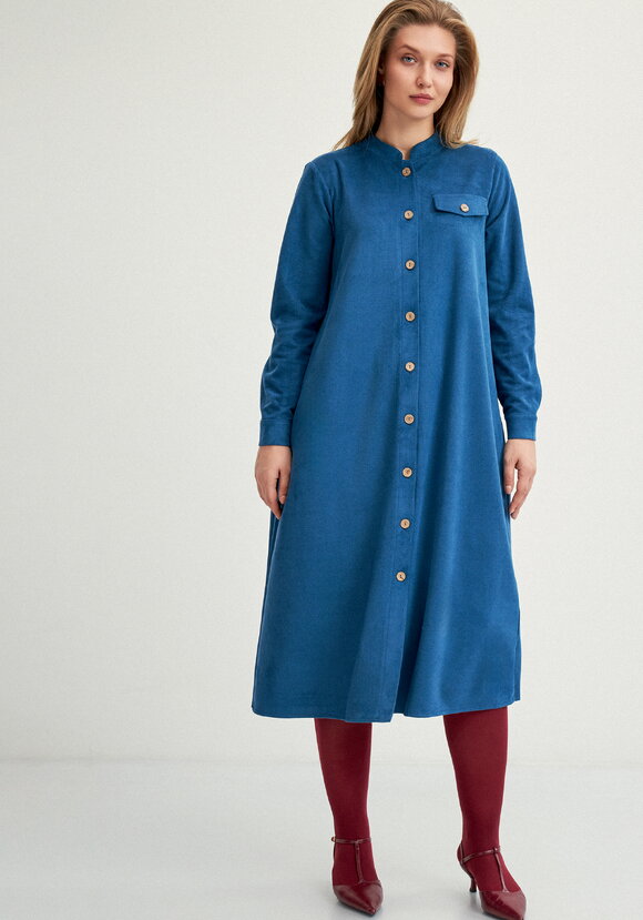 Платье-рубашка с плиссированной спинкой шир.  580, рис. 13