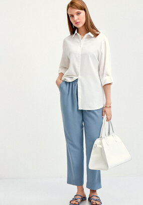 Брюки прямые изо льна