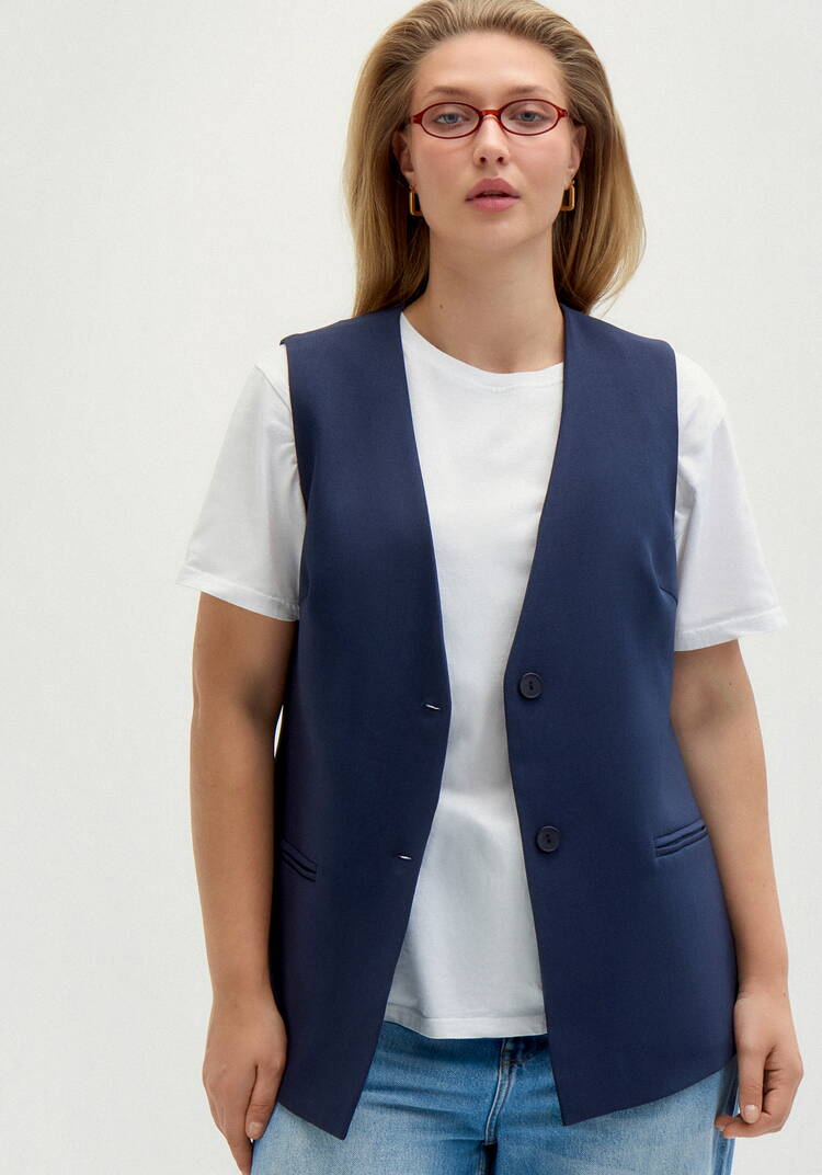 Жилет классический на подкладке шир.  750, рис. 10