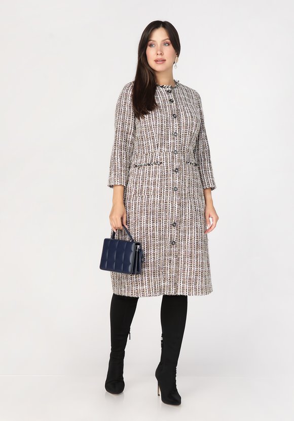 Платье на пуговицах полуприталенное шир.  580, рис. 1