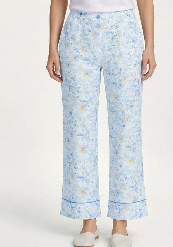 Брюки 7/8 изо льна с принтом шир.  580, рис. 4