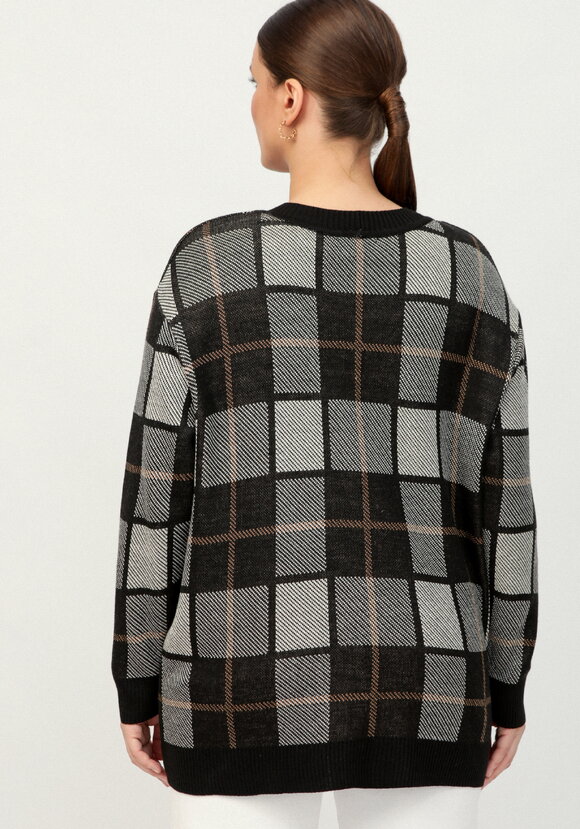 Кардиган с рисунком шахматная клетка шир.  580, рис. 3