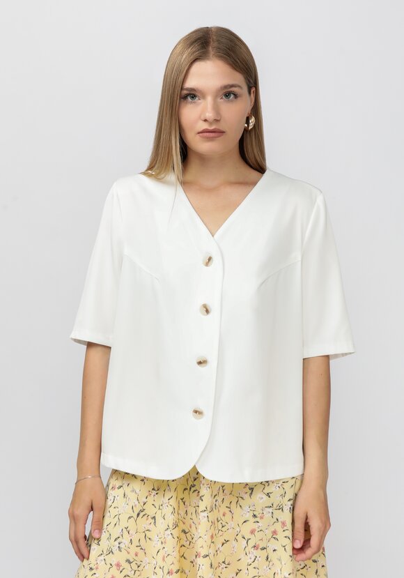 Комплект: блузат+юбка c цветочным принтом шир.  580, рис. 3