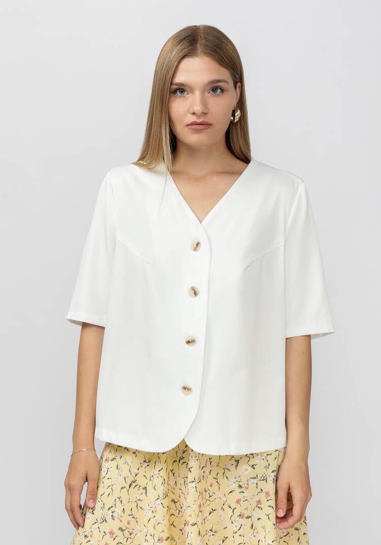 Комплект: блузат+юбка c цветочным принтом шир.  750, рис. 3