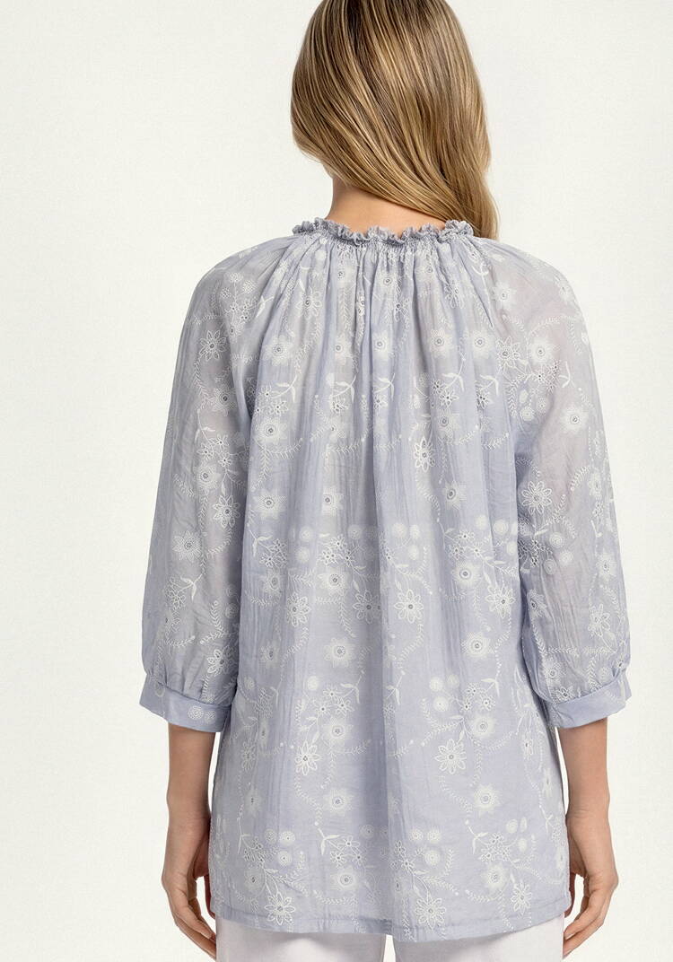 Блуза Нежные соцветия шир.  750, рис. 9