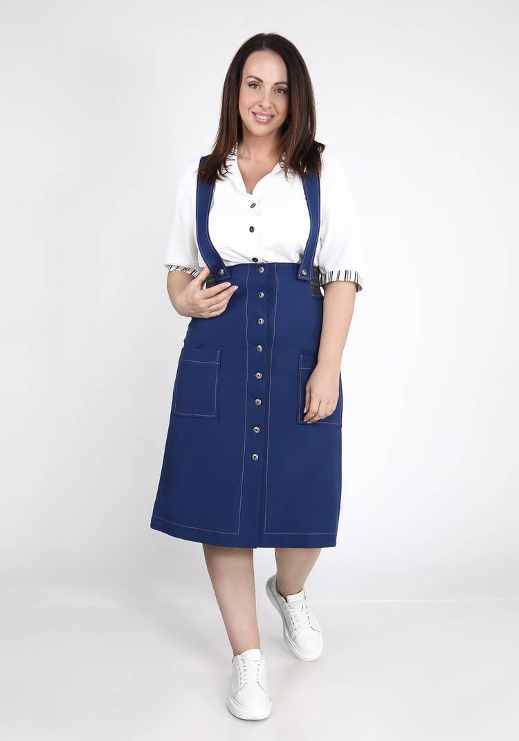 Сарафан джинсовый на пуговицах шир.  750, рис. 5