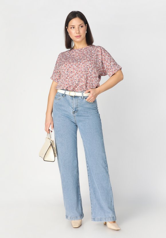 Блуза с цветочным принтом Оливия шир.  580, рис. 10