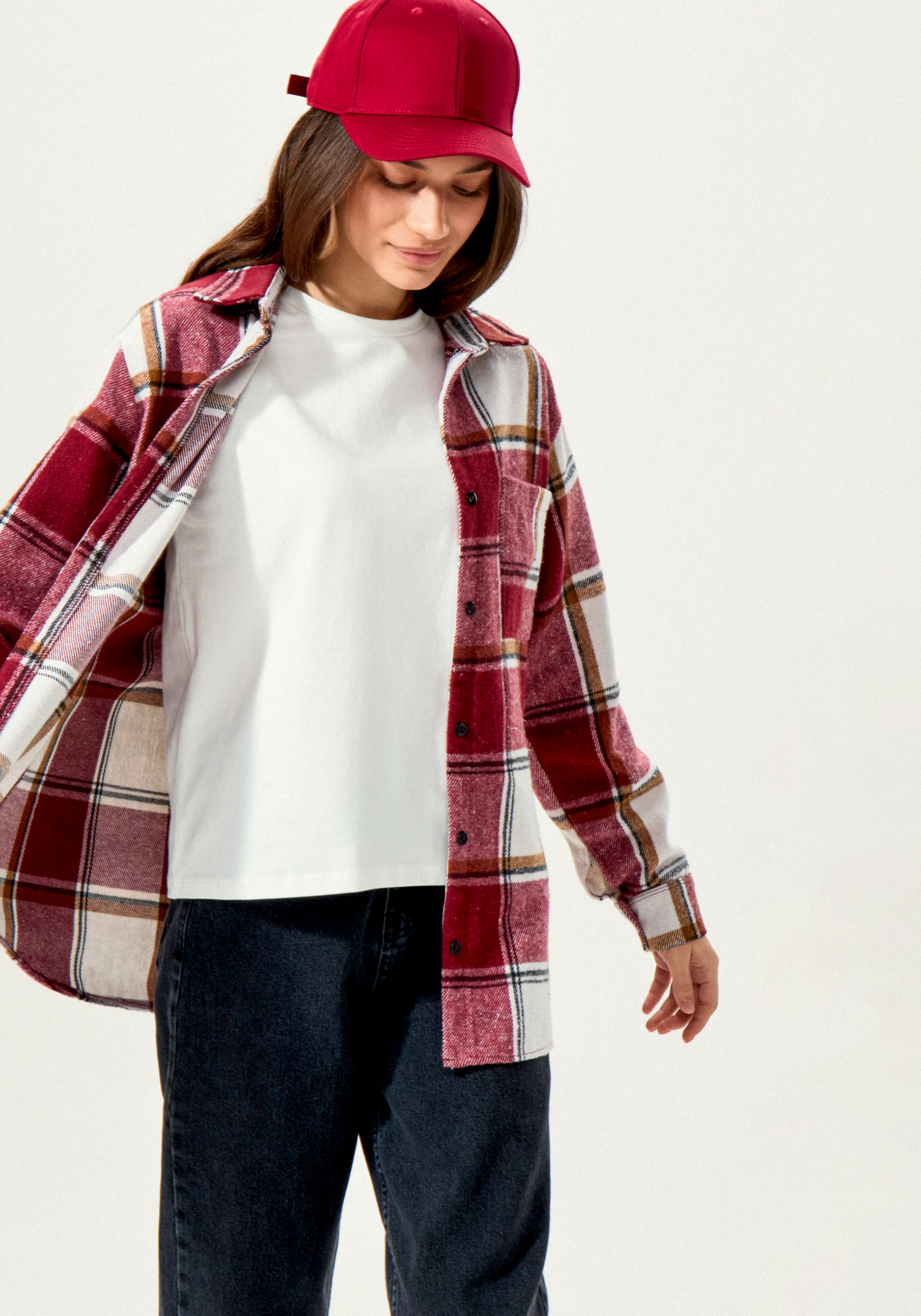 Рубашка в клетку с накладным карманом 1499₽