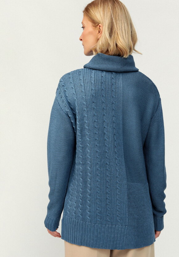 Удлиненный джемпер с косами шир.  580, рис. 21