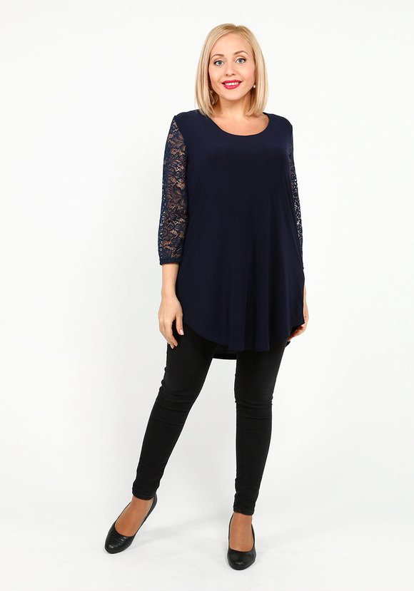 Туника с гипюровыми рукавами шир.  580, рис. 9