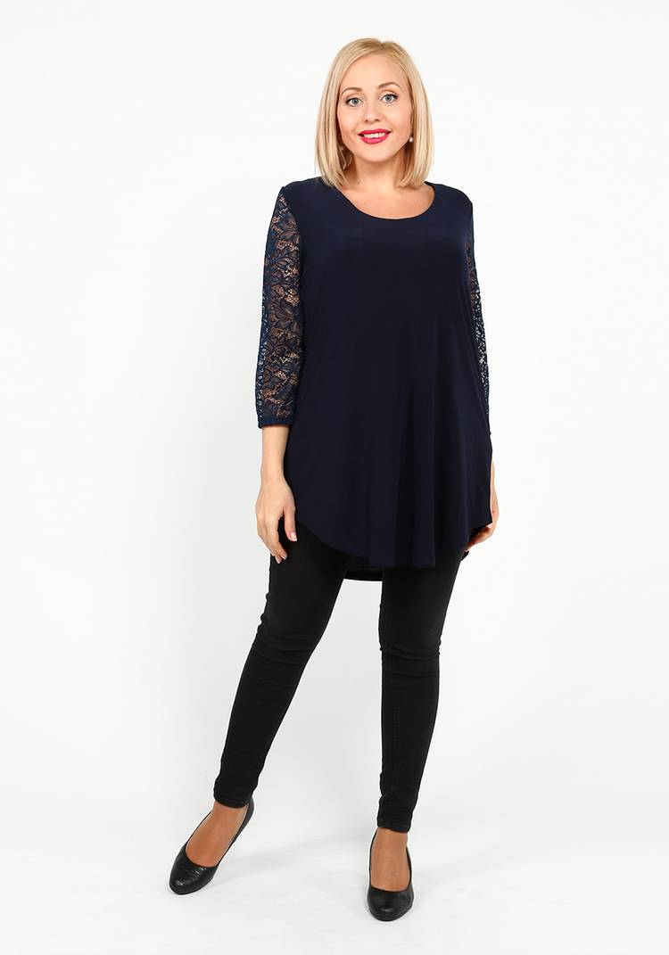 Туника с гипюровыми рукавами шир.  750, рис. 9