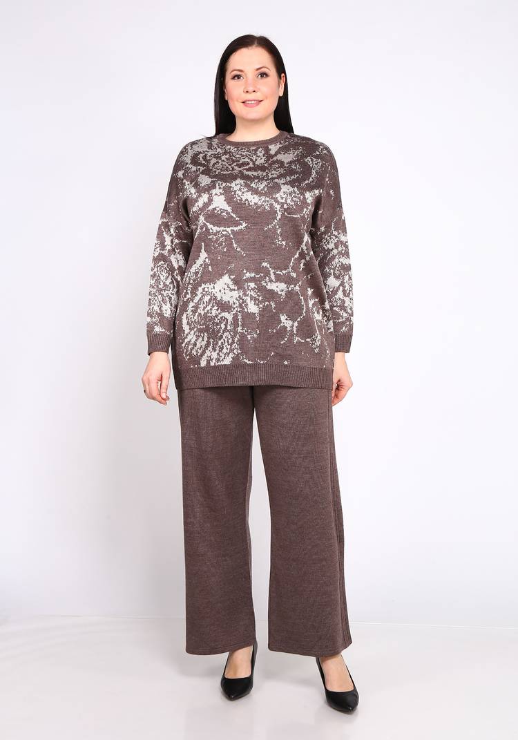 Туника свободного кроя с цветочным орнаментом шир.  750, рис. 11