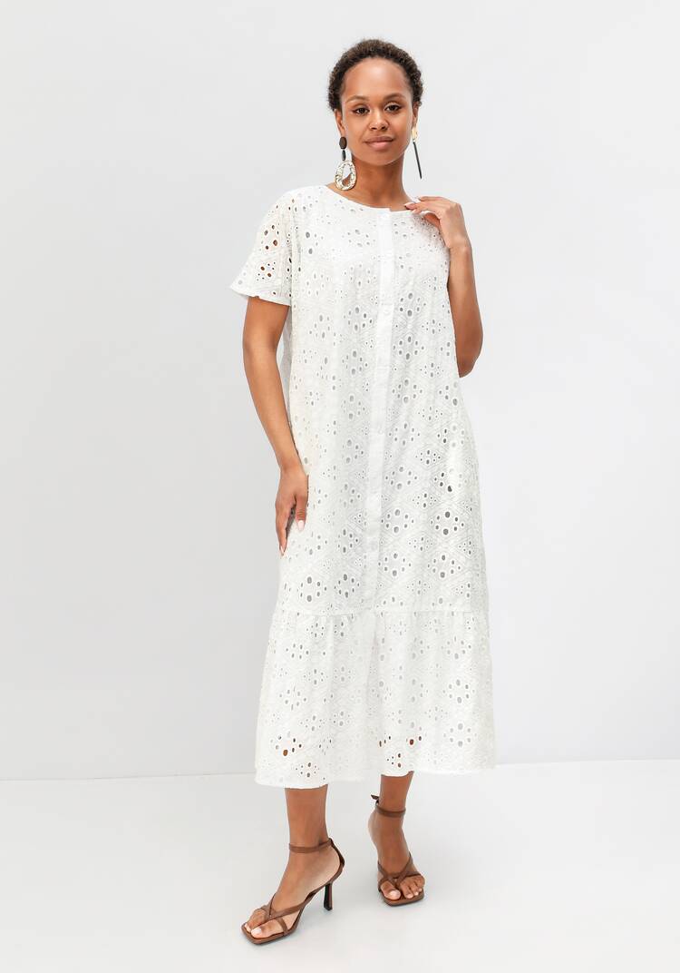 Платье ажурное с воланом шир.  750, рис. 9