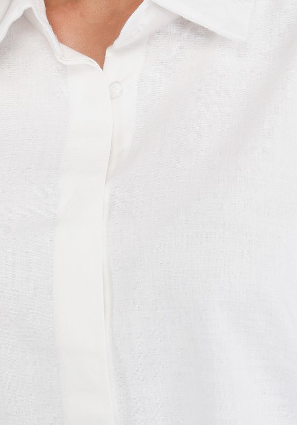 Блуза-рубашка однотонная оверсайз шир.  580, рис. 6