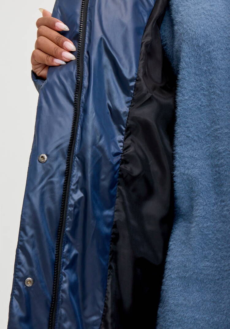 Пальто зимнее с мерцающей тканью шир.  750, рис. 8